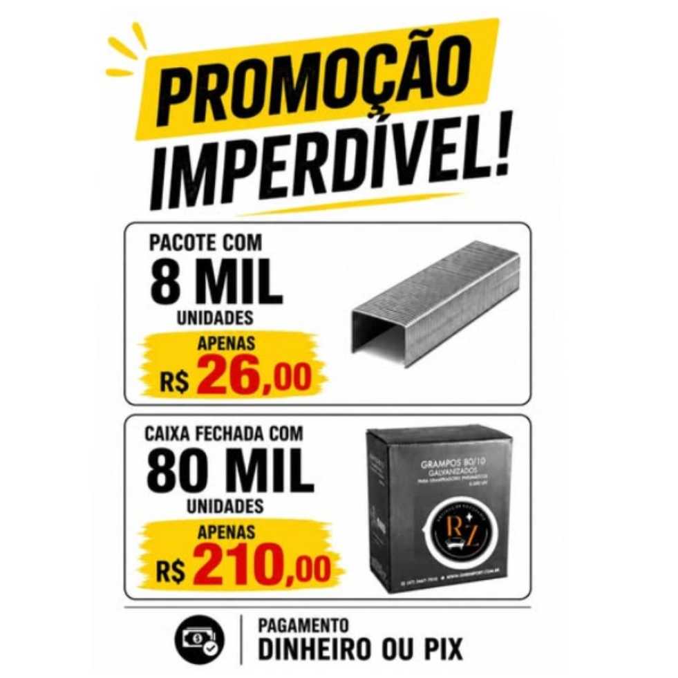 Pacote | Caixa de Grampo 80/10